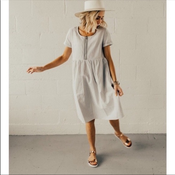 Roolee Dresses & Skirts - Roolee Striped Zip Front Dress